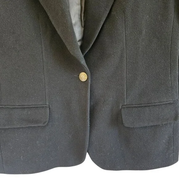 Italian Fabric Wool Cashmere Blazer | European Made | Late 90s | Size 12 - Picture 12 of 16